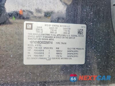Zdjęcie 12 z 12 samochodu: 2014 GMC SIERRA K1500 SLT VIN:1GTV2VECXEZ258710 - miniatura
