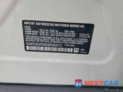 Zdjęcie 13 z 13 samochodu: 2025 BMW X3 30 XDRIVE VIN:5UX53GP04S9036413 - miniatura