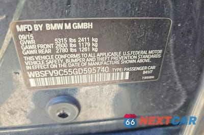 Zdjęcie 10 z 14 samochodu: 2016 BMW M5 VIN:WBSFV9C55GD595740 - miniatura