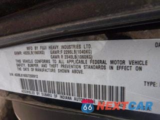 Zdjęcie 12 z 12 samochodu: 2005 SUBARU LEGACY 2.5I VIN:4S3BL616557200912 - miniatura