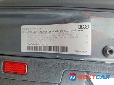 Zdjęcie 12 z 12 samochodu: 2019 AUDI A4 PREMIUM VIN:WAUGMAF49KN018826 - miniatura