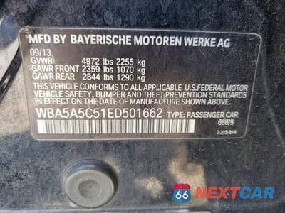 Zdjęcie 12 z 12 samochodu: 2014 BMW 528 I VIN:WBA5A5C51ED501662 - miniatura