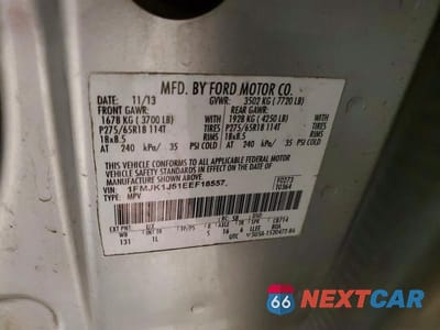 Zdjęcie 13 z 13 samochodu: 2014 FORD EXPEDITION EL XLT VIN:1FMJK1J51EEF18557 - miniatura