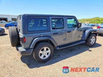 Trzecie zdjęcie samochodu z tyłu: 2020 JEEP WRANGLER UNLIMITED SPORT VIN:1C4HJXDG9LW216589 - miniatura