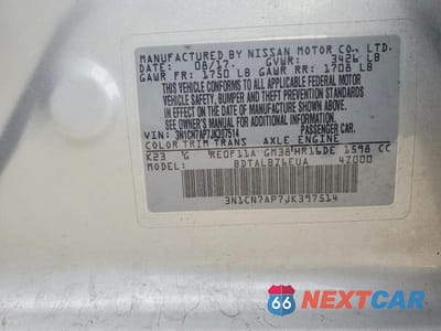 Zdjęcie 12 z 12 samochodu: 2018 NISSAN VERSA SV VIN:3N1CN7AP7JK397514 - miniatura
