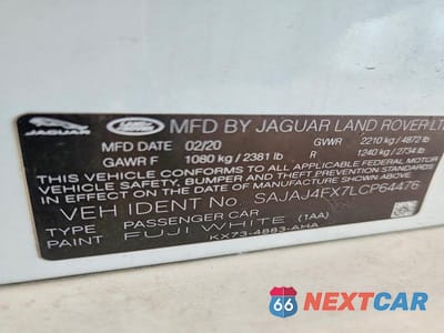 Zdjęcie 13 z 13 samochodu: 2020 JAGUAR XE S VIN:SAJAJ4FX7LCP64476 - miniatura