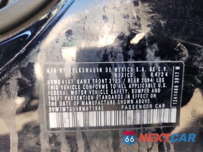 Zdjęcie 12 z 12 samochodu: 2024 VOLKSWAGEN JETTA SE VIN:3VW7M7BU0RM071945 - miniatura