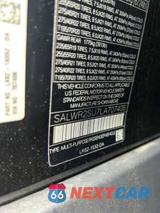Zdjęcie 10 z 10 samochodu: 2020 LAND ROVER RANGE ROVER SPORT HSE VIN:SALWR2SU7LA707406 - miniatura