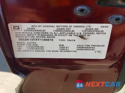 Zdjęcie 13 z 13 samochodu: 2000 CHEVROLET SILVERADO K1500 VIN:2GCEK19TXY1145615 - miniatura