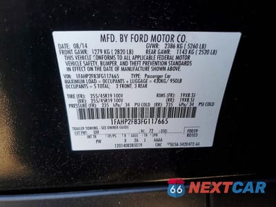Zdjęcie 12 z 12 samochodu: 2015 FORD TAURUS LIMITED VIN:1FAHP2F83FG117665 - miniatura