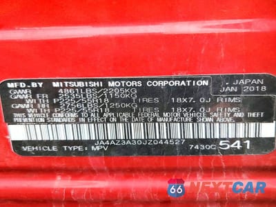 Zdjęcie 13 z 13 samochodu: 2018 MITSUBISHI OUTLANDER SE VIN:JA4AZ3A30JZ044527 - miniatura