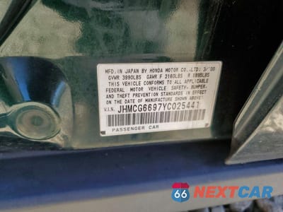 Zdjęcie 13 z 13 samochodu: 2000 HONDA ACCORD SE VIN:JHMCG6697YC025441 - miniatura
