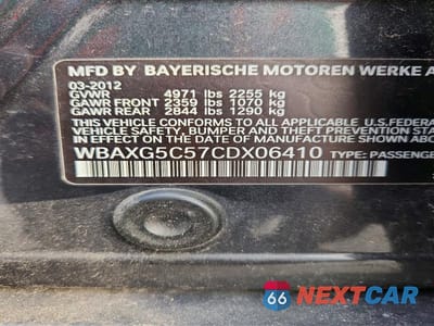 Zdjęcie 12 z 12 samochodu: 2012 BMW 528 I VIN:WBAXG5C57CDX06410 - miniatura