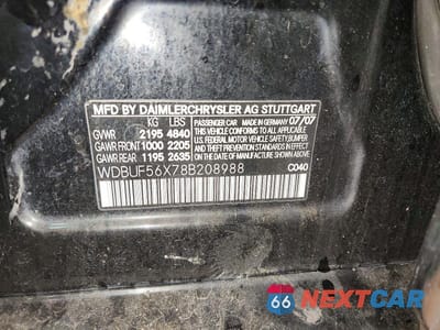 Zdjęcie 12 z 12 samochodu: 2008 MERCEDES-BENZ E 350 VIN:WDBUF56X78B208988 - miniatura