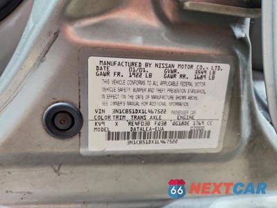 Zdjęcie 12 z 12 samochodu: 2001 NISSAN SENTRA XE VIN:3N1CB51DX1L467522 - miniatura