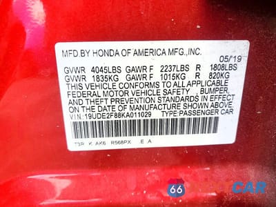 Zdjęcie 12 z 12 samochodu: 2019 ACURA ILX PREMIUM A-SPEC VIN:19UDE2F88KA011029 - miniatura