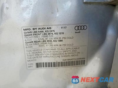Zdjęcie 13 z 13 samochodu: 2018 AUDI Q5 PREMIUM PLUS VIN:WA1BNAFY2J2095464 - miniatura