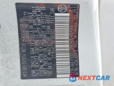 Zdjęcie 12 z 12 samochodu: 2011 TOYOTA COROLLA S VIN:2T1BU4EE0BC565902 - miniatura