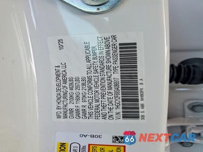 Zdjęcie 13 z 13 samochodu: 2025 HONDA ACCORD HYBRID EXL VIN:1HGCY2F69SA086517 - miniatura