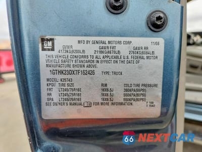 Zdjęcie 12 z 12 samochodu: 2007 GMC SIERRA K2500 HEAVY DUTY VIN:1GTHK23DX7F162426 - miniatura