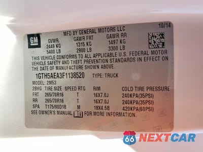 Zdjęcie 12 z 12 samochodu: 2015 GMC CANYON VIN:1GTH5AEA3F1138520 - miniatura