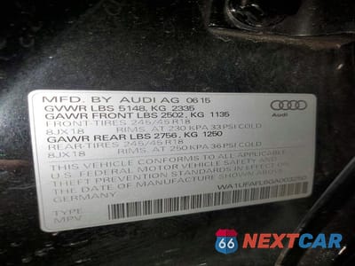 Zdjęcie 13 z 13 samochodu: 2016 AUDI A4 ALLROAD PREMIUM PLUS VIN:WA1UFAFL6GA003250 - miniatura