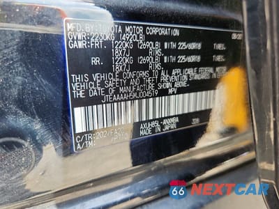 Zdjęcie 13 z 13 samochodu: 2021 TOYOTA VENZA LE VIN:JTEAAAAH5MJ004519 - miniatura