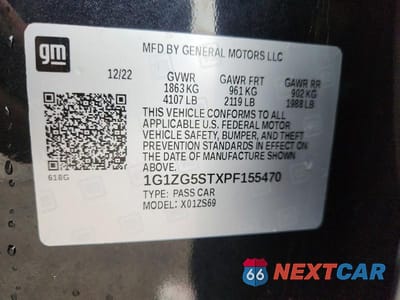 Zdjęcie 13 z 13 samochodu: 2023 CHEVROLET MALIBU RS VIN:1G1ZG5STXPF155470 - miniatura