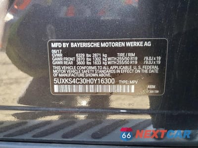 Zdjęcie 13 z 13 samochodu: 2017 BMW X5 XDRIVE35D VIN:5UXKS4C30H0Y16300 - miniatura