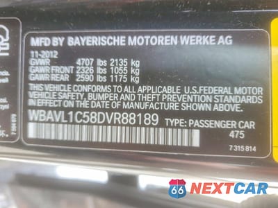 Zdjęcie 13 z 13 samochodu: 2013 BMW X1 XDRIVE28I VIN:WBAVL1C58DVR88189 - miniatura