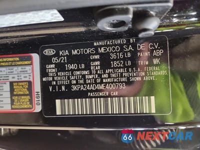 Zdjęcie 12 z 12 samochodu: 2021 KIA RIO LX VIN:3KPA24AD4ME400793 - miniatura