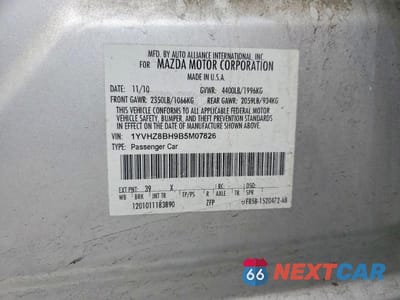 Zdjęcie 12 z 12 samochodu: 2011 MAZDA 6 I VIN:1YVHZ8BH9B5M07826 - miniatura