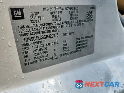 Zdjęcie 13 z 13 samochodu: 2016 CHEVROLET SUBURBAN C1500 LTZ VIN:1GNSCJKC9GR429776 - miniatura