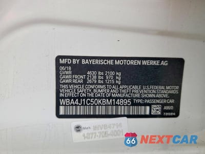 Zdjęcie 12 z 12 samochodu: 2019 BMW 430I GRAN COUPE VIN:WBA4J1C50KBM14895 - miniatura