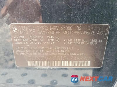 Zdjęcie 14 z 14 samochodu: 2012 BMW X5 XDRIVE35I VIN:5UXZV4C51CL745770 - miniatura
