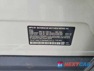 Zdjęcie 13 z 13 samochodu: 2022 BMW X5 XDRIVE45E VIN:5UXTA6C03N9M02413 - miniatura