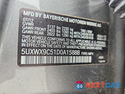 Zdjęcie 13 z 13 samochodu: 2013 BMW X3 XDRIVE28I VIN:5UXWX9C51D0A15888 - miniatura
