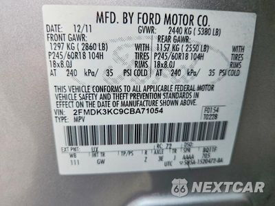 Zdjęcie 13 z 13 samochodu: 2012 FORD EDGE LIMITED VIN:2FMDK3KC9CBA71054 - miniatura