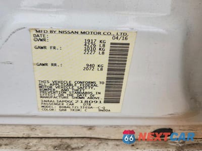 Zdjęcie 13 z 13 samochodu: 2016 NISSAN ALTIMA 2.5 SL VIN:1N4AL3AP0GC218091 - miniatura