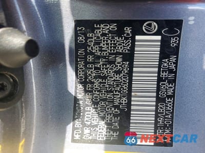 Zdjęcie 12 z 12 samochodu: 2013 LEXUS ES 350 VIN:JTHBK1GG6D2079694 - miniatura