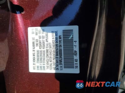Zdjęcie 13 z 13 samochodu: 2011 HONDA ODYSSEY EXL VIN:5FNRL5H68BB061184 - miniatura