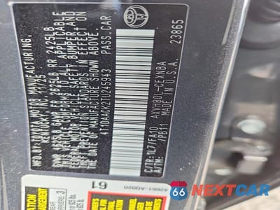 Zdjęcie 12 z 12 samochodu: 2026 TOYOTA CAMRY LE VIN:4T1DAACK2TU245943 - miniatura