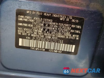 Zdjęcie 14 z 14 samochodu: 2015 SUBARU XV CROSSTREK VIN:JF2GPAAC6FG291744 - miniatura
