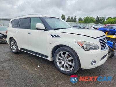 Czwarte zdjęcie samochodu z boku: 2014 INFINITI QX80 BASE VIN:JN8AZ2NE9E9066189 - miniatura