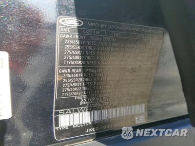 Zdjęcie 13 z 13 samochodu: 2019 LAND ROVER RANGE ROVER SPORT HSE VIN:SALWR2RV6KA852742 - miniatura