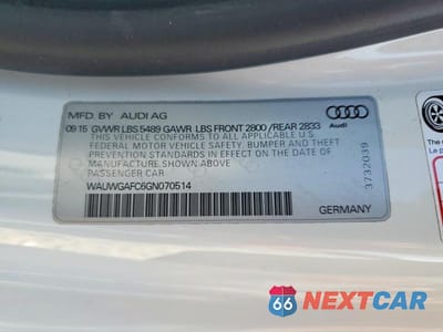 Zdjęcie 12 z 12 samochodu: 2016 AUDI A7 PREMIUM PLUS VIN:WAUWGAFC6GN070514 - miniatura