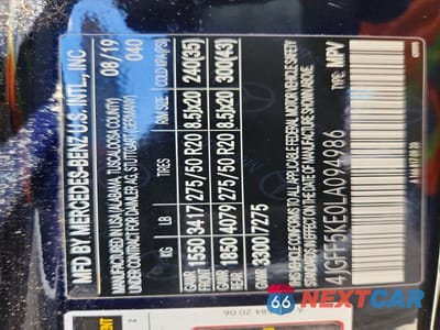 Zdjęcie 13 z 13 samochodu: 2020 MERCEDES-BENZ GLS 450 4MATIC VIN:4JGFF5KE0LA094986 - miniatura