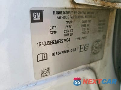 Zdjęcie 12 z 12 samochodu: 2010 BUICK ALLURE/LACROSSE CX VIN:1G4GJ5EG3AF227904 - miniatura