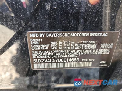Zdjęcie 12 z 12 samochodu: 2013 BMW X5 XDRIVE35I VIN:5UXZV4C57D0E14665 - miniatura