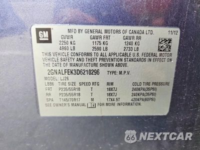 Zdjęcie 14 z 14 samochodu: 2013 CHEVROLET EQUINOX LTZ VIN:2GNALFEK3D6210296 - miniatura